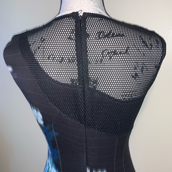 Elie Tahari Floral Sheath Dress with Mesh size 4 - Picture 5 of 8